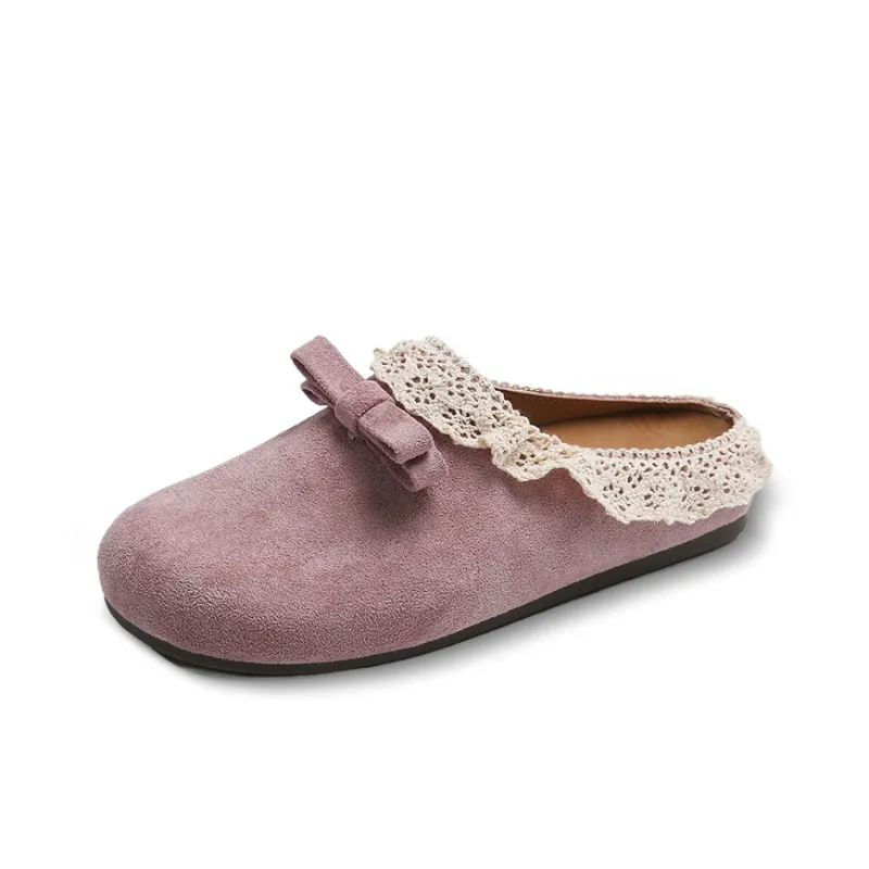 GESHE Rubber Sole Abrasion Resistant Slip Resistant Closed Toe Slippers Women's-8