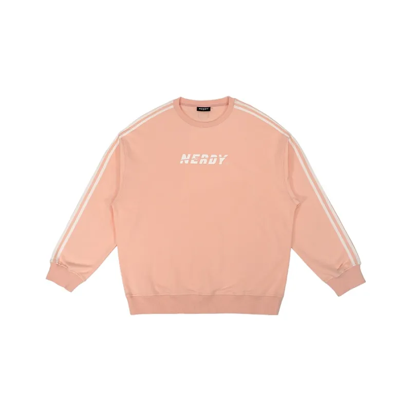 NERDY SS22 Crew Neck Loose Fit Sweatshirt Unisex Orange Pink-0