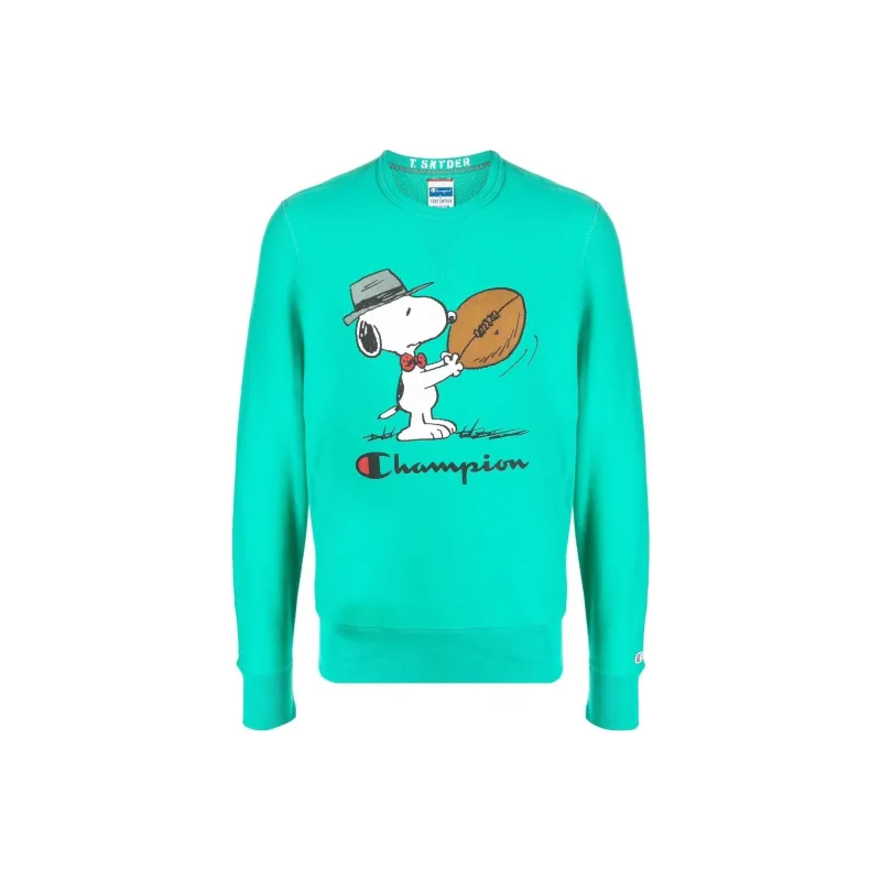 Champion x Peanuts 22 Sweatshirt Unisex Green-0