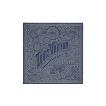 LOUIS VUITTON Sheep Wool Shawls Women's Blue