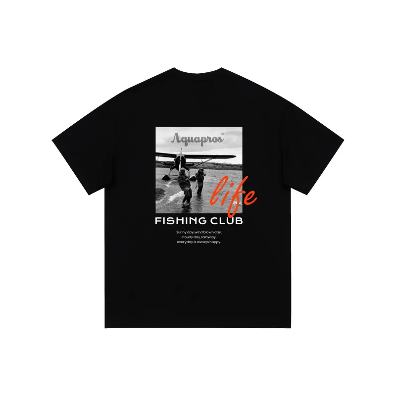 AQUAPROS T Shirts Unisex Black-0