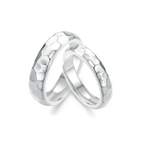 Old Qingyun Silver Building 999 Fine Silver Rings Unisex-8