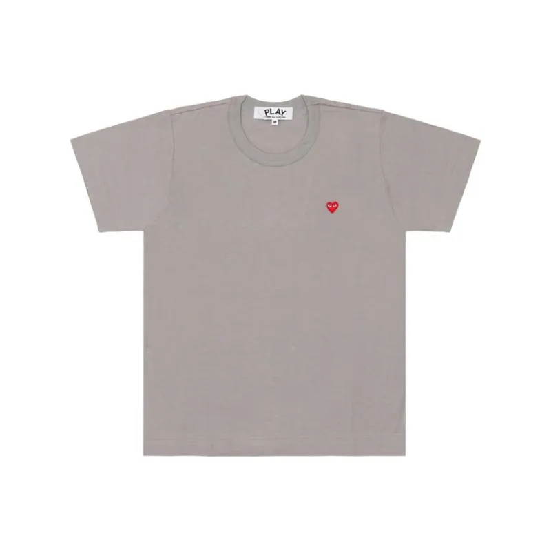 CDG Play T-Shirts Unisex Gray-0