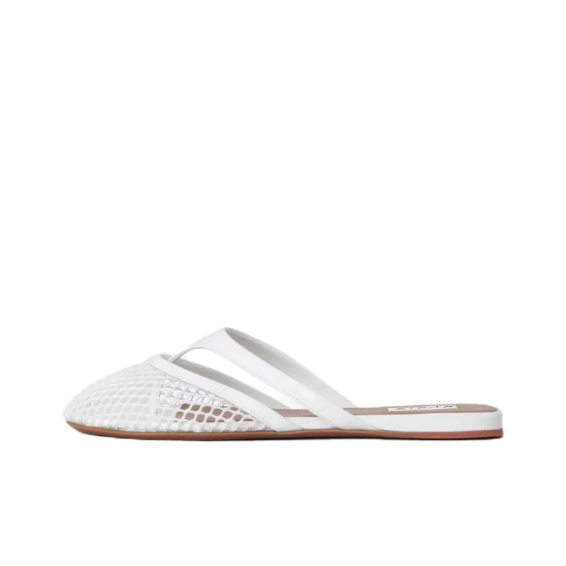 Alaia Wrap toe Slippers Women's White-0