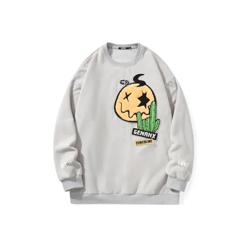 GENANX Sweatshirts Unisex Gray
