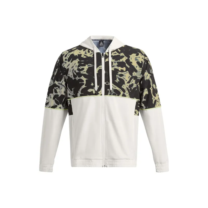 Under Armour Baseline Jacket Men's White Vintage Green Print-0