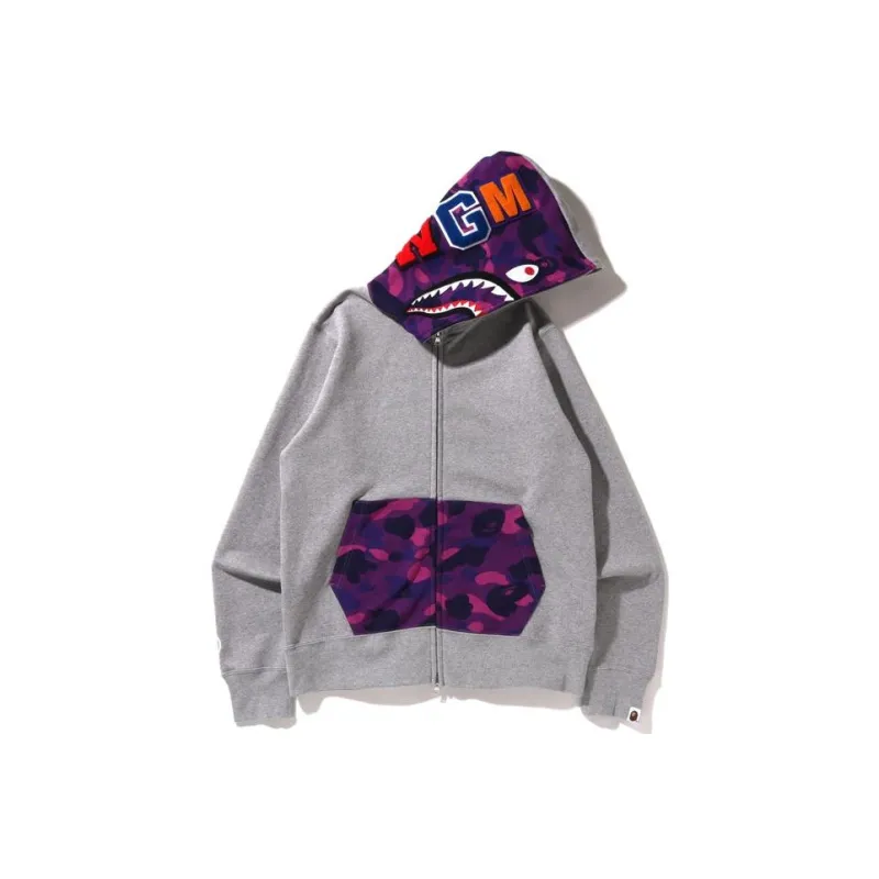 Bape Color Camo Shark Full Zip Hoodie-6