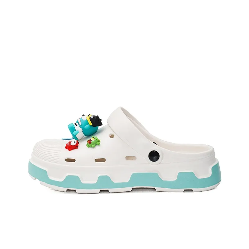 OUBT Little Monster 3D Effect Doll Clogs Unisex White-0