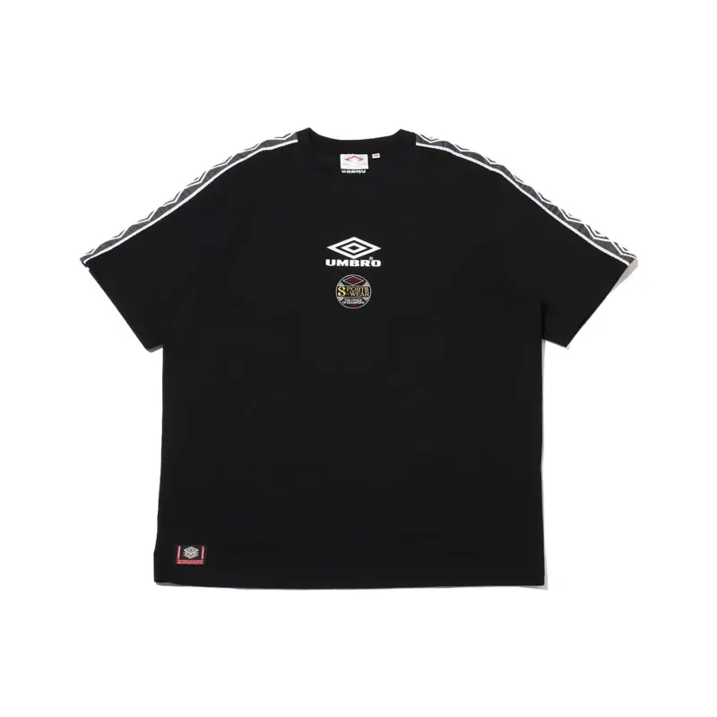 Umbro SS24 SIDE TAPE Collection T Shirt Unisex Black-0