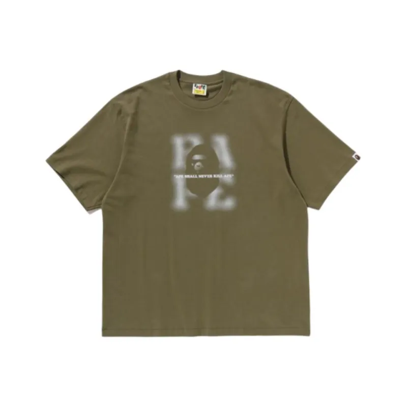 A BATHING APE Blur Logo Relaxed Fit Tee-0