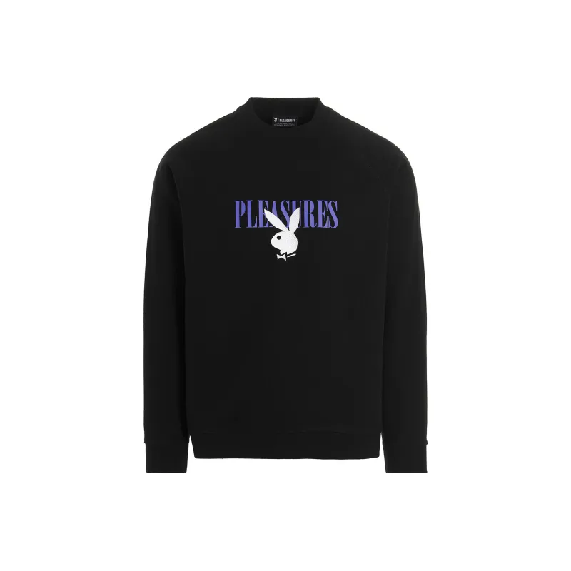 PLEASURES X Playboy Bunny Logo Crewneck-0