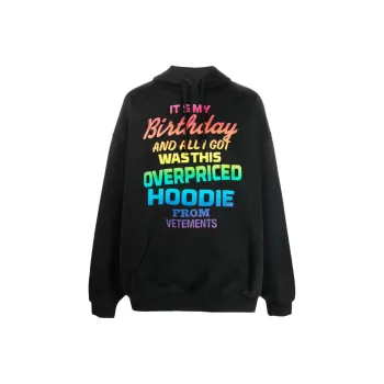 Vetements Rainbow Text print Hoodie
