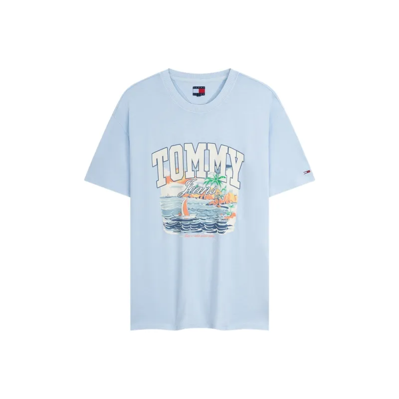 Tommy Hilfiger T Shirt Men's Light Blue C3Q-0
