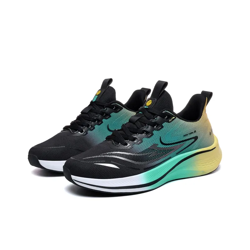 Meiretu Cushioned Wear Resistant Breathable Low Top Marathon Running Shoes Men's-1