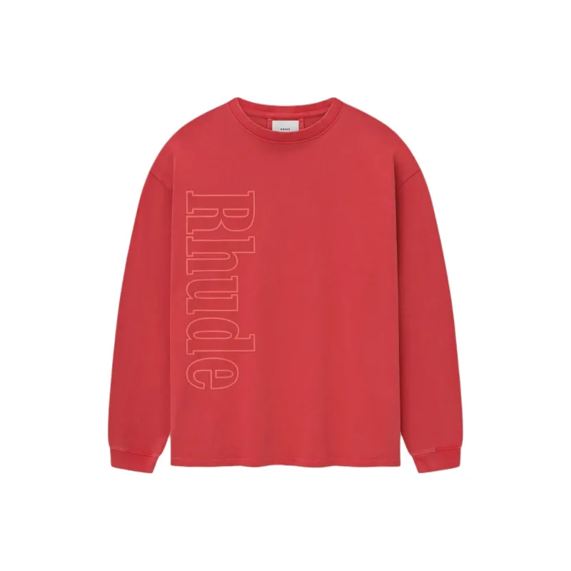 RHUDE Logo Longsleev Sweatshirt-0
