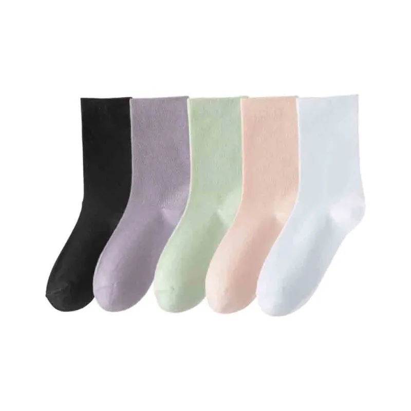 MIIOW Knee High Socks Women's 5 Pack-19