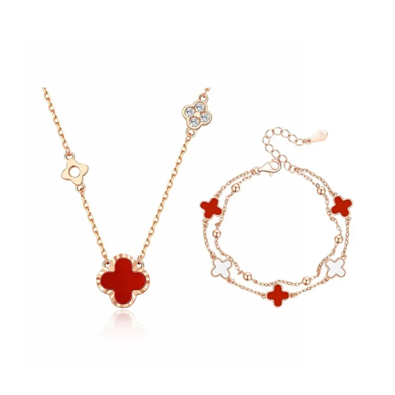 JOLLY NOTE Niche Design Double Layer Layering Adjustable Good Luck Bracelets Women's-6