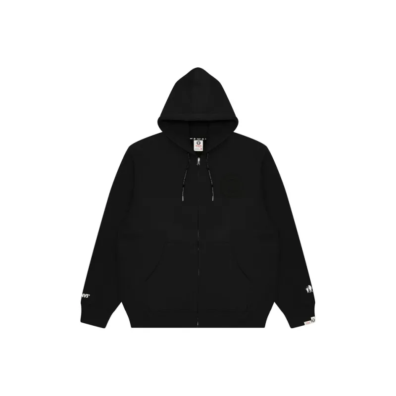 Aape Logo print Zip up Hoodie-0