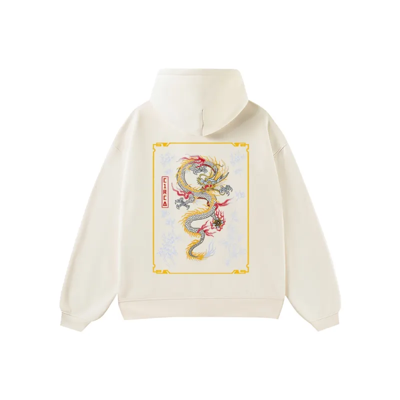 C1RCA Vintage Dragon Totem Dragon Pattern Logo Letter Classic Print Sweatshirt Unisex-20