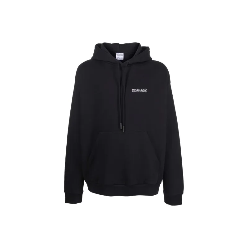 Marcelo Burlon Logo Printed Drawstring Hoodie-0