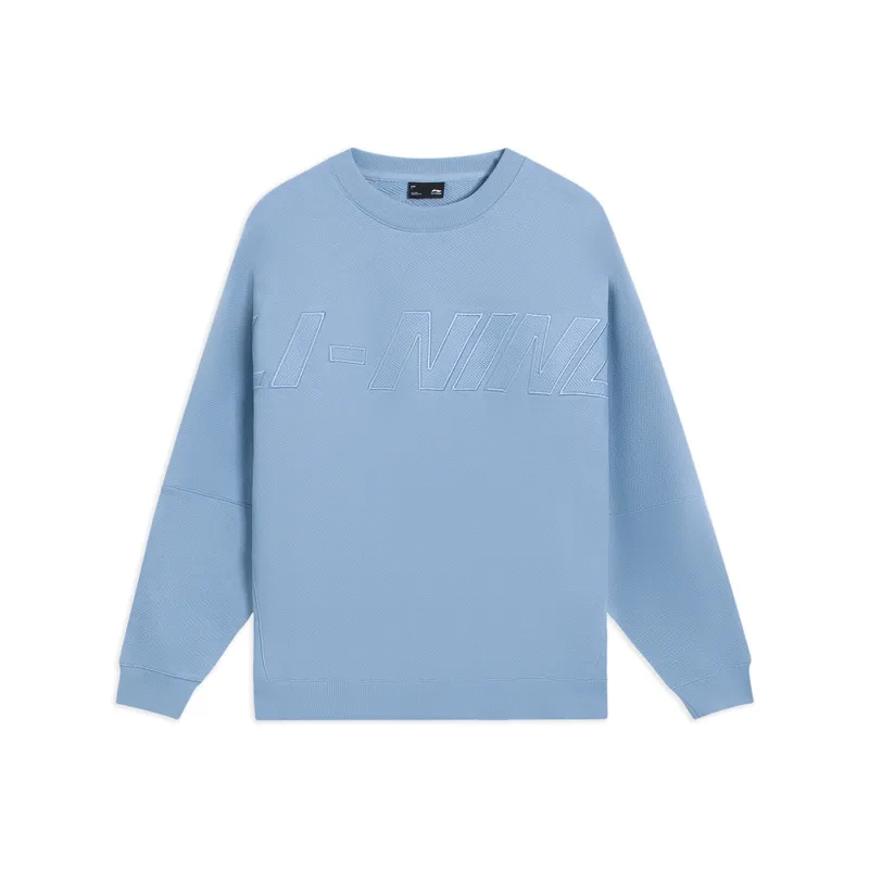 LiNing Sports Lifestyle Collection Sports Trendy Collection Sweatshirt Unisex Soft Gray Blue-0