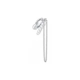 Iridescent Pearl Fringe Clip-on Earrings, Right Ear