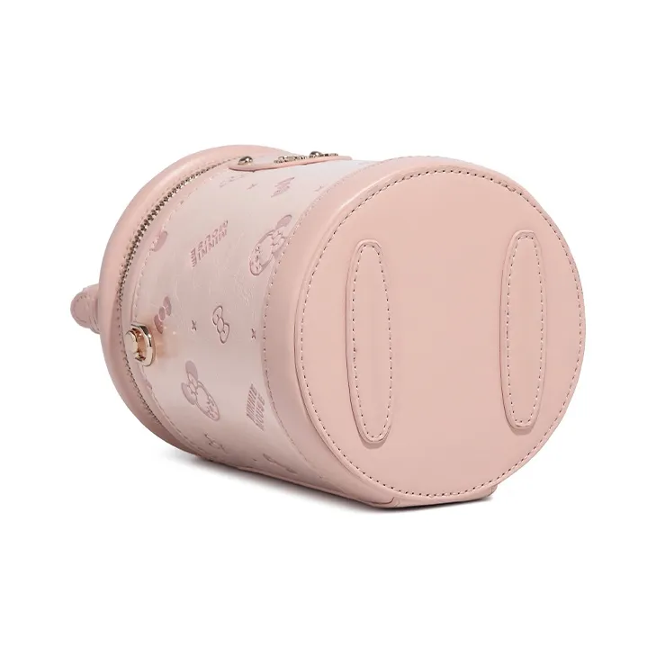 Disney Minnie Series PU Bucket Bag, Shoulder Bag, Crossbody Bag, Handbag Women's Pink-3
