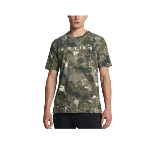 Under Armour Project UA Rock T Shirt Men's Green Camouflage