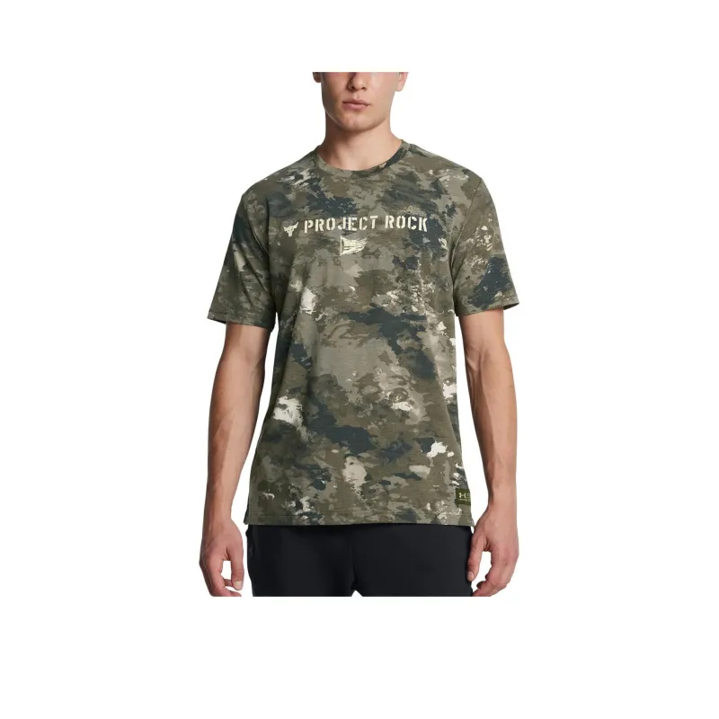 Under Armour Project UA Rock T Shirt Men's Green Camouflage-0