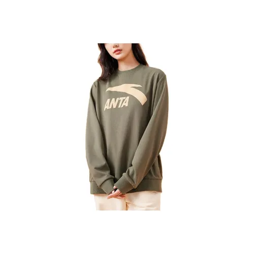 Anta Life Collection Sweatshirt Unisex Pomegranate Green
