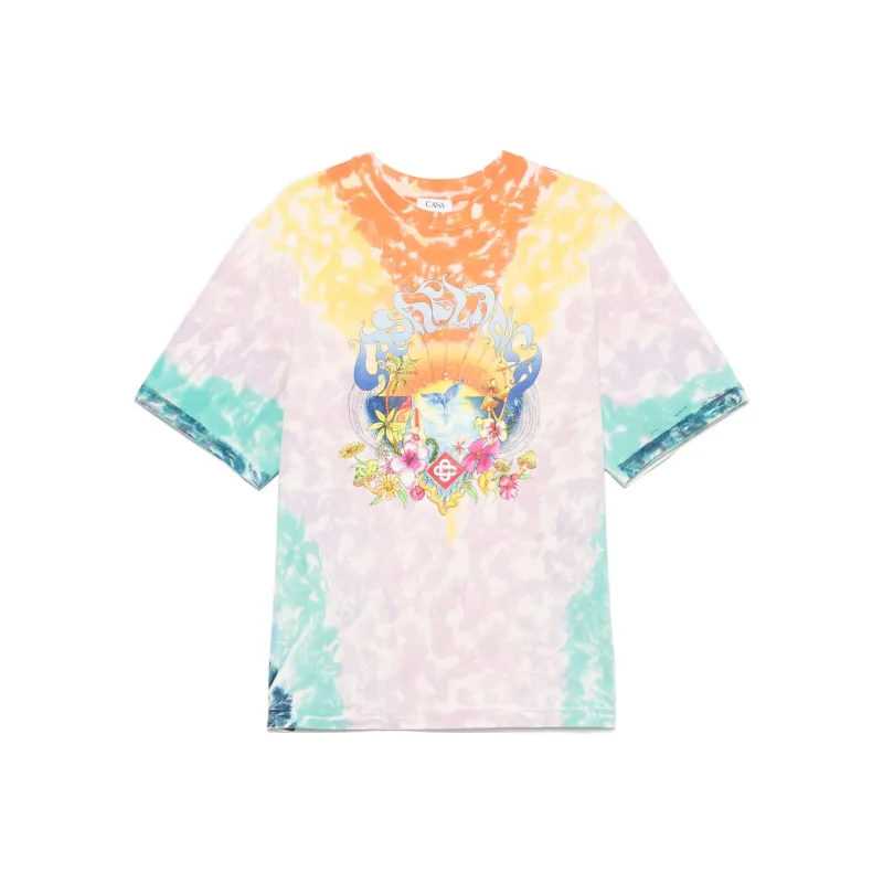 CASABLANCA Surf trip Tie dye T shirt-0