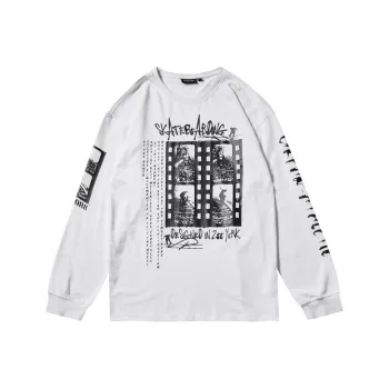 Zoo York Crew Neck Loose Fit Sweatshirt Fall Unisex White