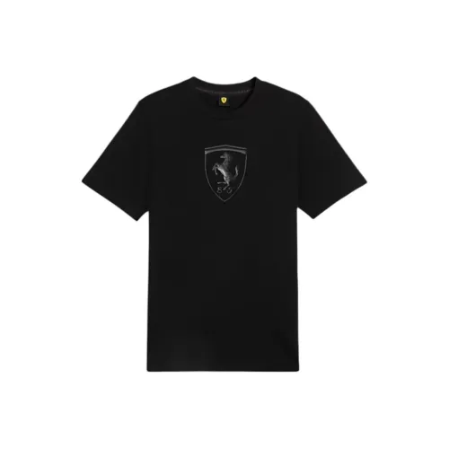 PUMA Scuderia Ferrari RaceTONAL Shield Tee T Shirt Men's Black