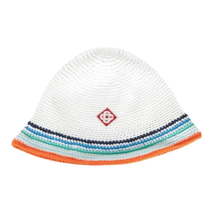 CASABLANCA Tennis Stripe Crochet Hat-0
