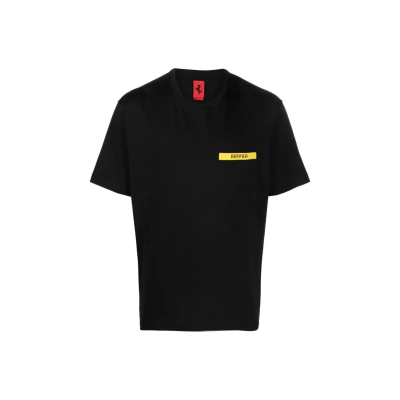 Ferrari Logo-patch Cotton T-shirt-0