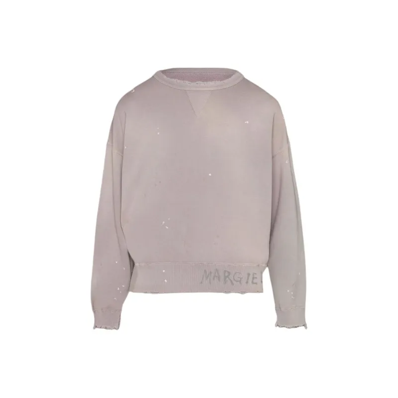 Maison Margiela Handwritten Raw Cut Edge Distressed Sweatshirt-0