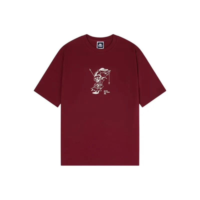 Kappa T Shirt Unisex Cardinal Red-0