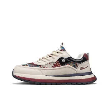 Warrior Anti Slip And Wear Resistant Height Increasing Low Top Casual Shoes Men's Beige Blue Red