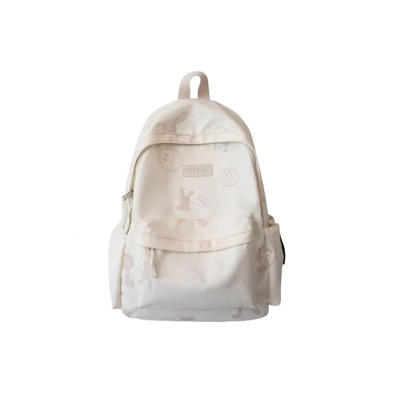 LUVISTRUE Nylon Backpack Regular Unisex Blue/Green/White/Black/Beige/Pink-5