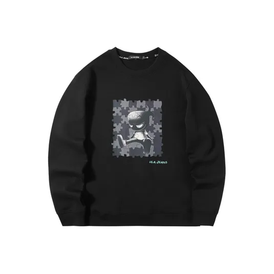 HLA JEANS Sweatshirts Men Black 1 1-0
