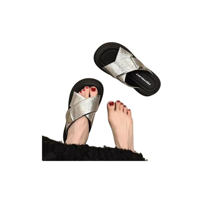 Qiao Anju Slippers Green, Black-6