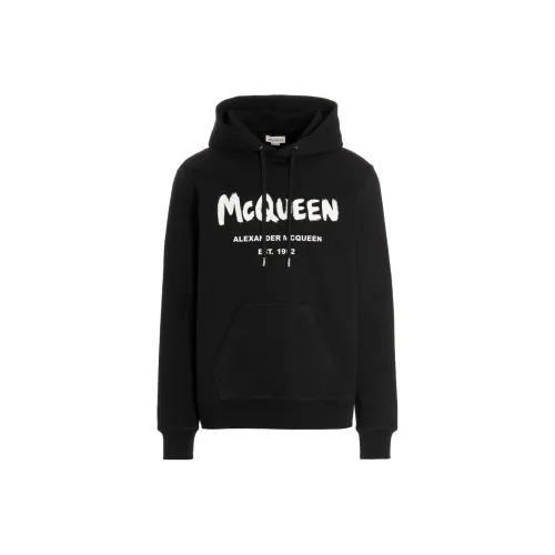Alexander McQueen Logo Printed Drawstring Hoodie