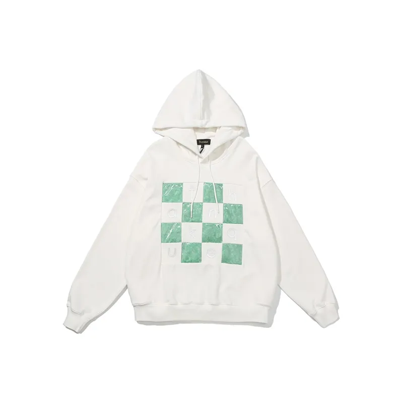 Thankque Hooded Loose Fit Sweatshirt Unisex-2
