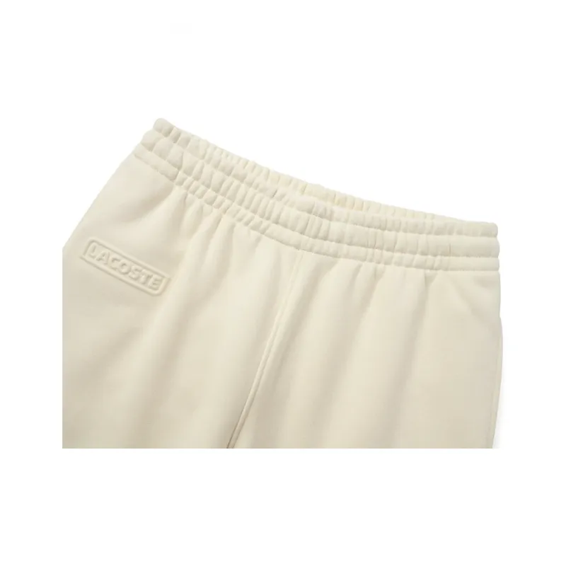 LACOSTE Knitted Sports Pants Women's Cream White-4