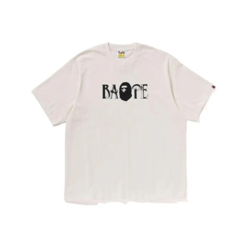 A BATHING APE Screen Print Logo Relaxed Fit Tee-4
