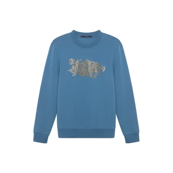 DAVID NAMAN Sweatshirts Men Lake Blue