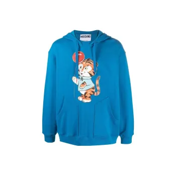 MOSCHINO Graphic Print Drawstring Hoodie