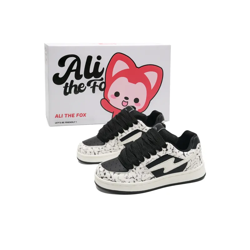 ALI THE FOX Coverage Slip Resistant, Abrasion Resistant, Balance, Breathable Low Top Skateboard Shoes Unisex-21