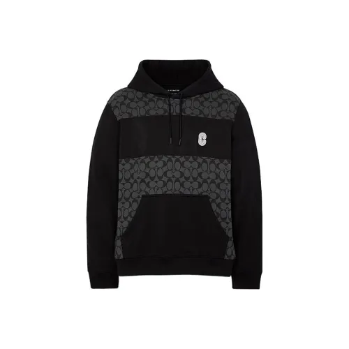 COACH Men Outlet Signature Hoodie Black