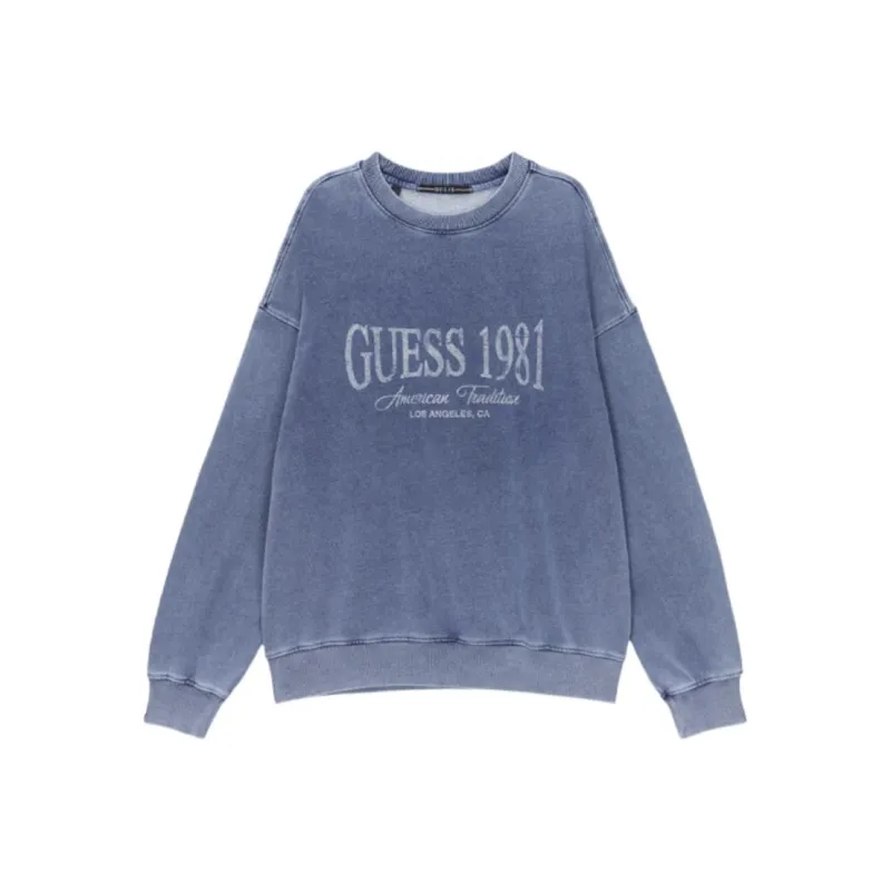GUESS T Shirt Unisex Medium Blue-0